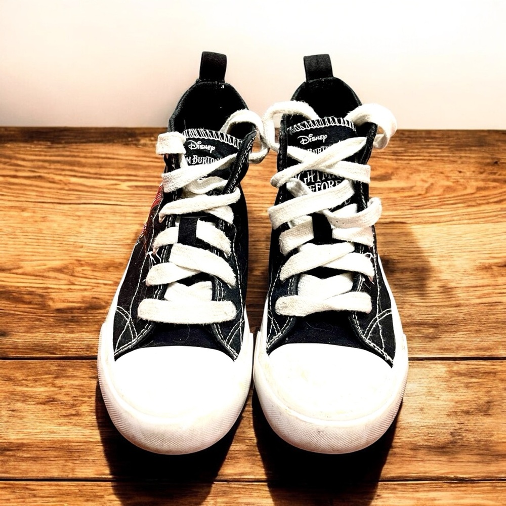 Kids Unisex Nightmare before Christmas Jack and Sally black high top sneakers - Picture 6 of 10